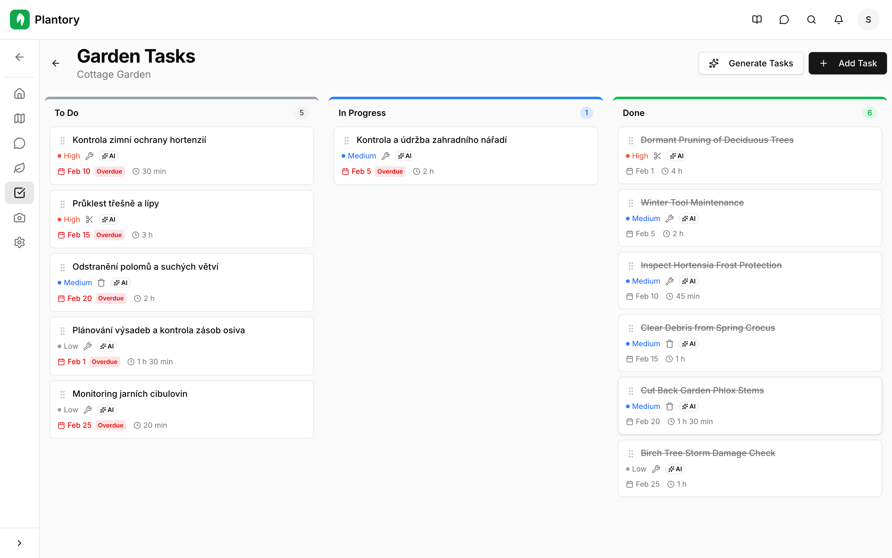 Pulsante genera attività e schede attività generate dall'IA